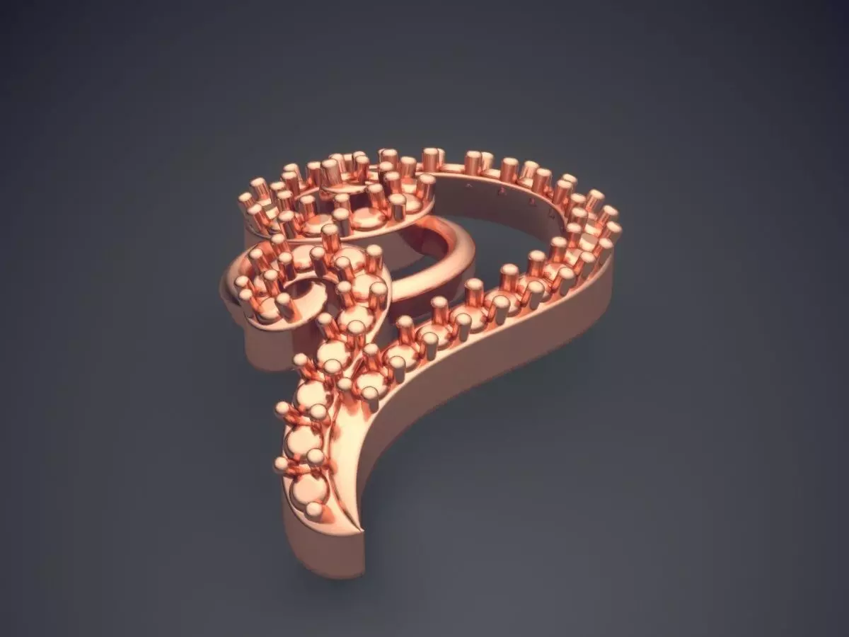 Swirl Shape Pendant ps-391 3D print model_2