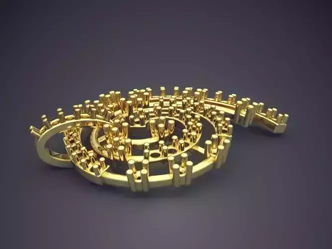 Swirl Shape Pendant ZA-PN-3885