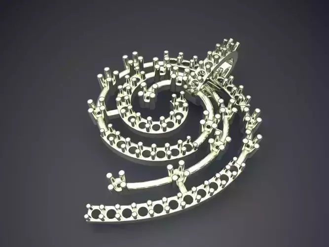 Swirl Shape Pendant ZA-PN-3885