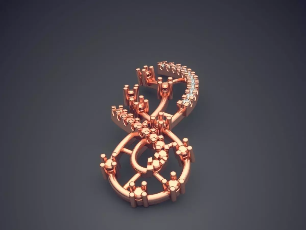 Pendant With Diamonds ZA-PN-3883 3D print model_2