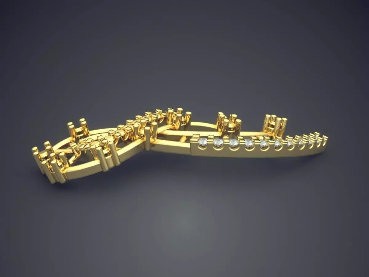 Pendant With Diamonds ZA-PN-3883 3D print model_3