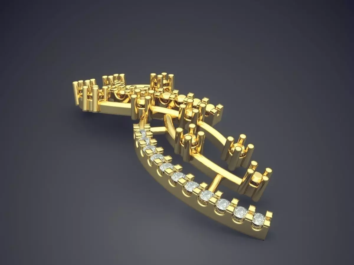 Pendant With Diamonds ZA-PN-3883 3D print model_0