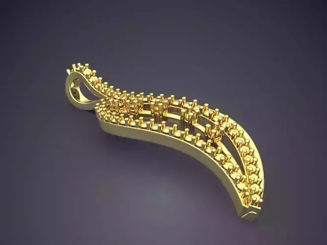 Pendant With Diamonds ZA-PN-3879 3D print model