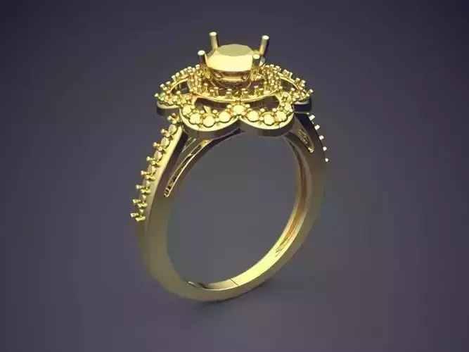 Engagement Ring VJR91-1 3D print model