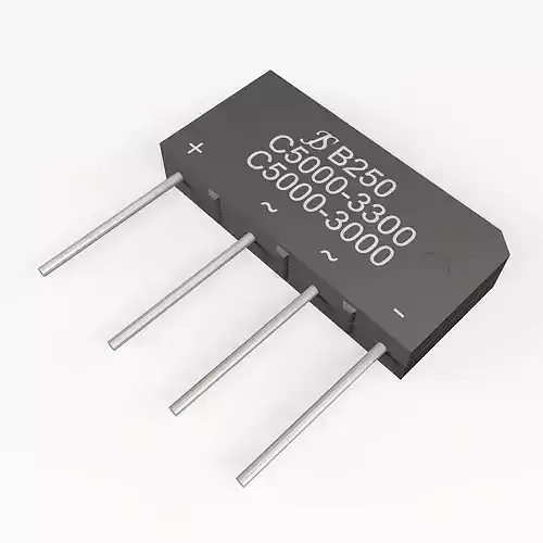 diode bridge Low-poly 3D model