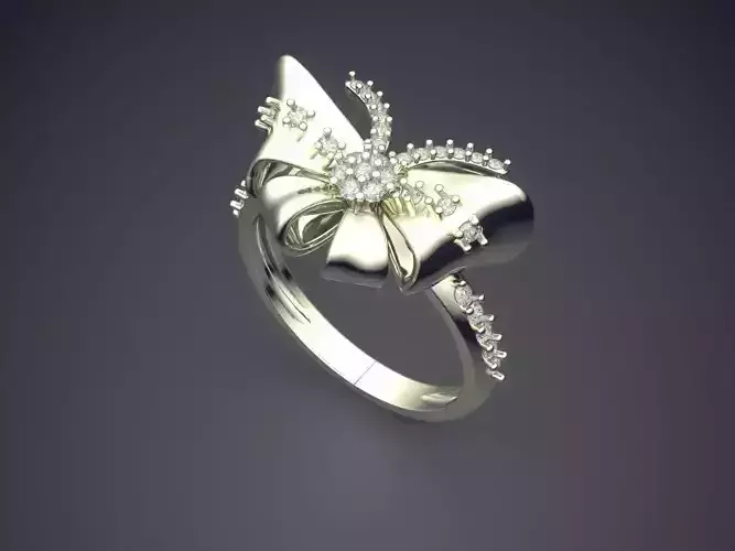 Ribbon Bow Shape Ring VJR82