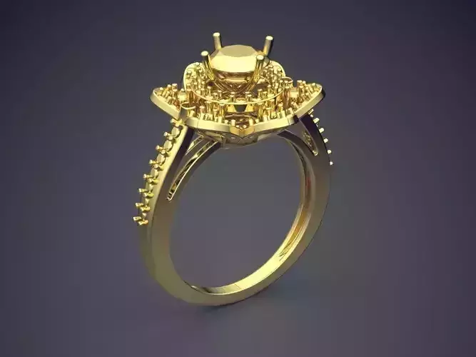 Flower Motif Ring VJR78 3D print model