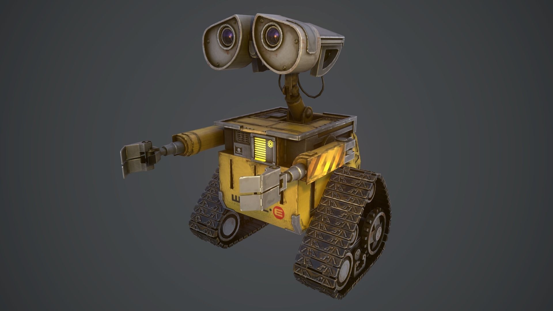 WALL-E wall - e robot Low-poly 3D model_1