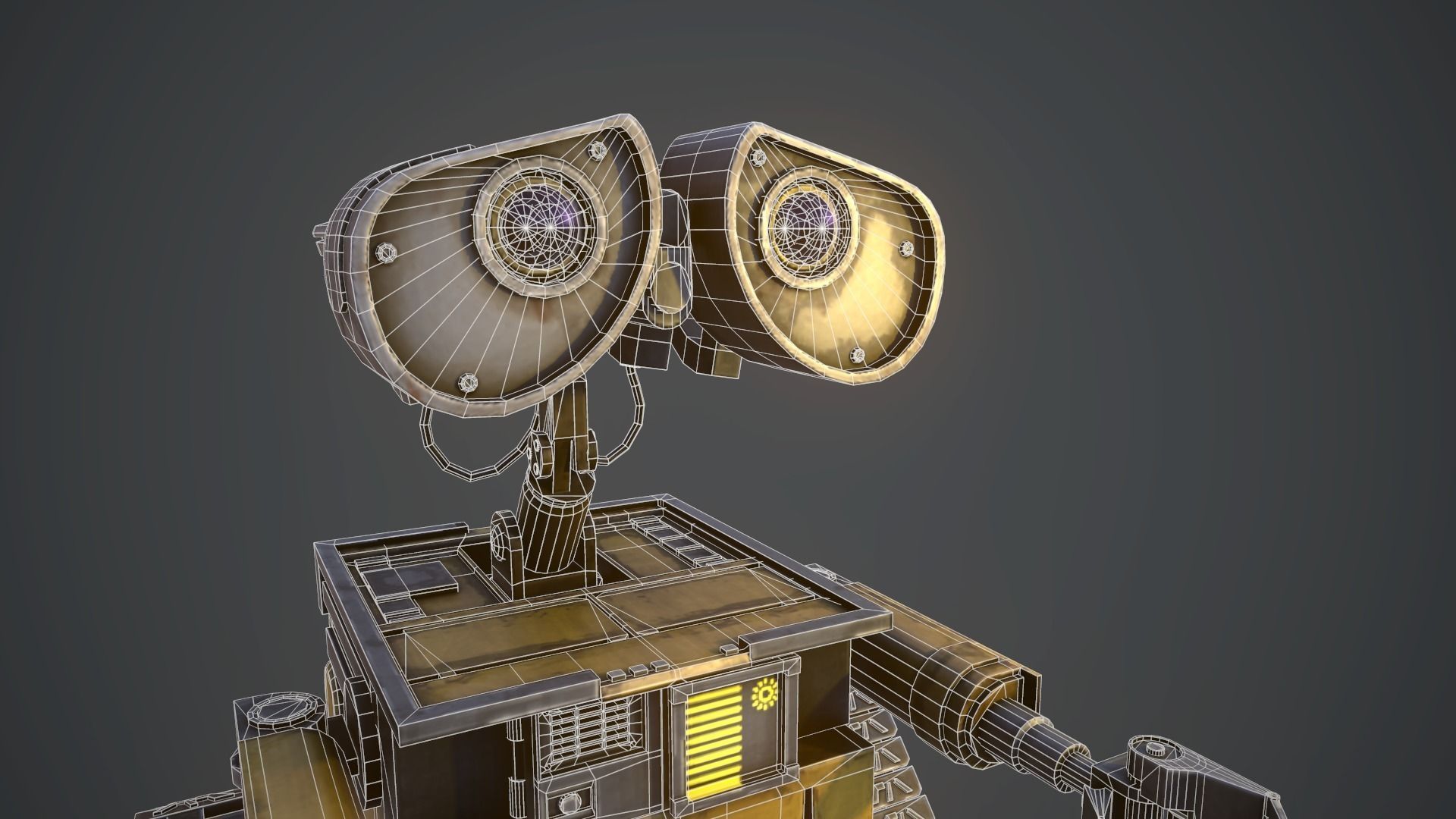 WALL-E wall - e robot Low-poly 3D model_5