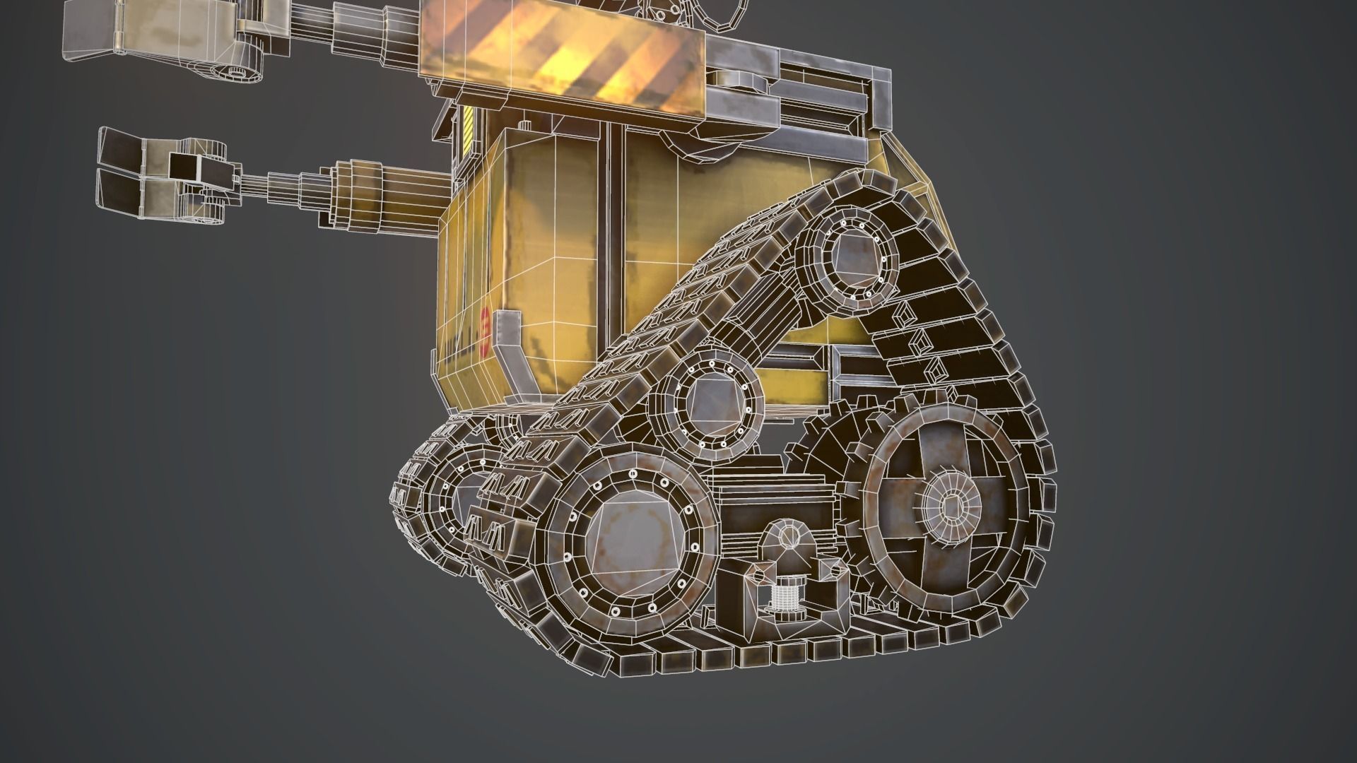 WALL-E wall - e robot Low-poly 3D model_6