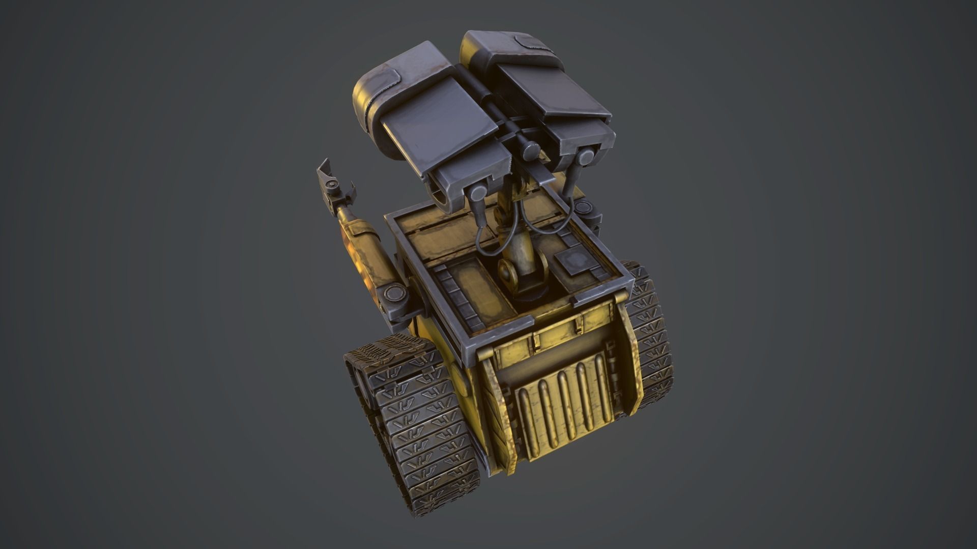 WALL-E wall - e robot Low-poly 3D model_2