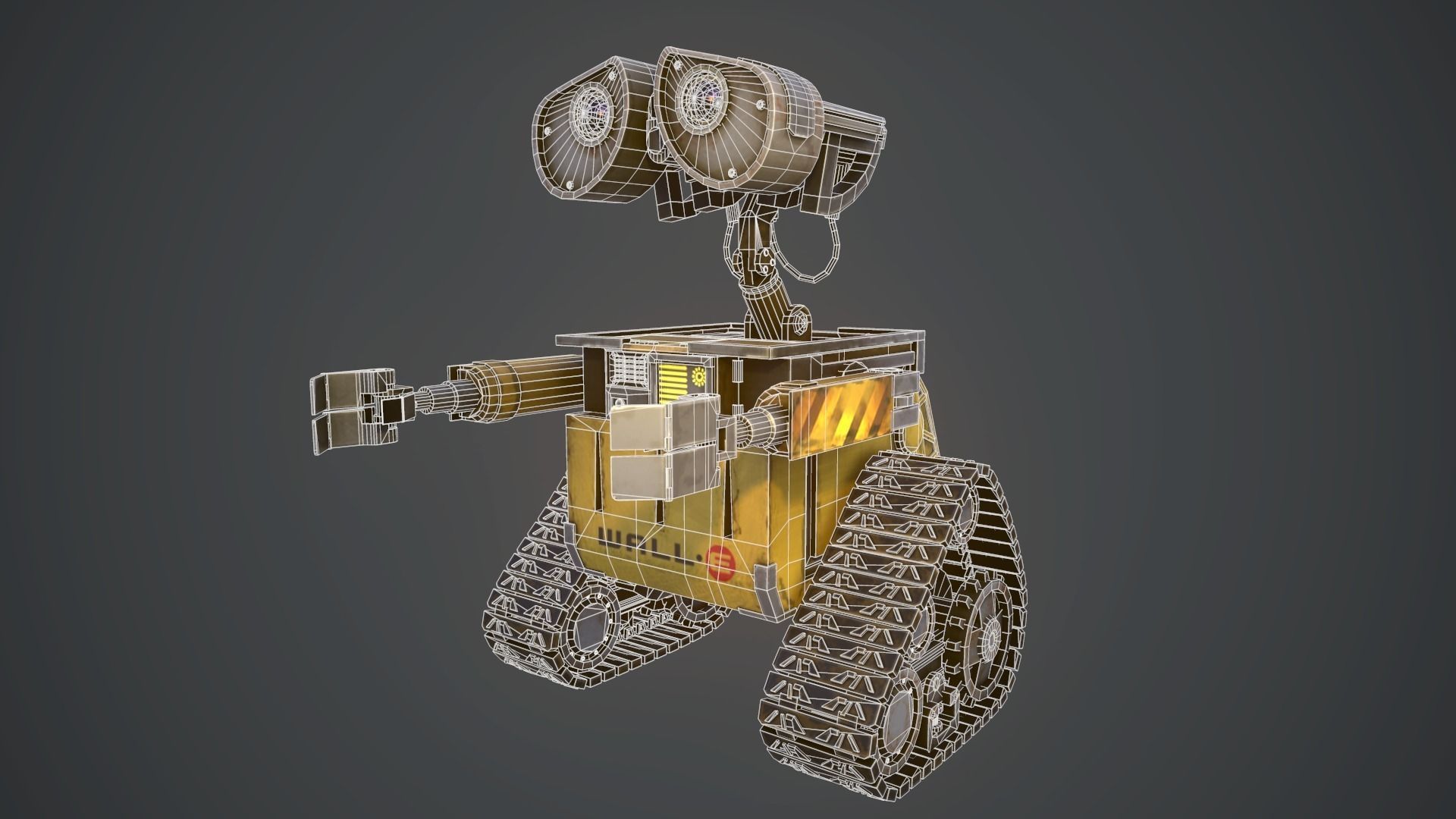 WALL-E wall - e robot Low-poly 3D model_4