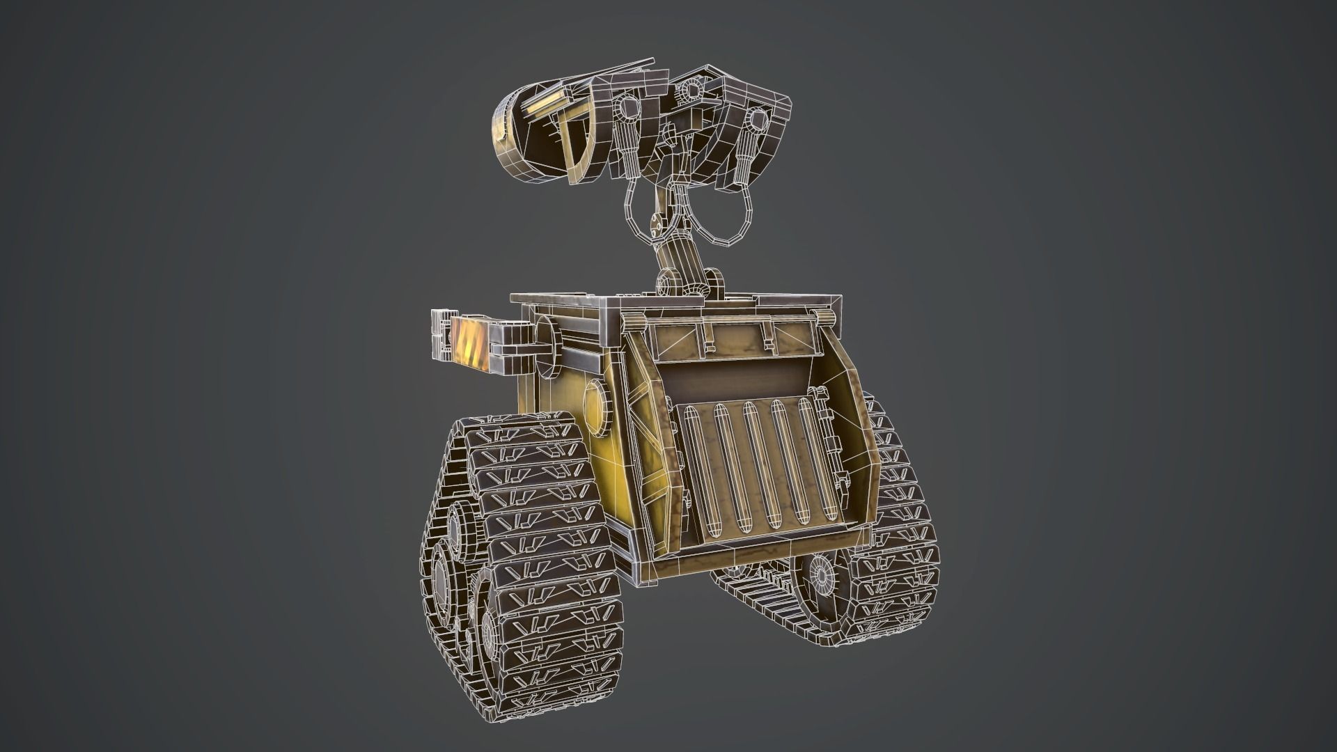 WALL-E wall - e robot Low-poly 3D model_3