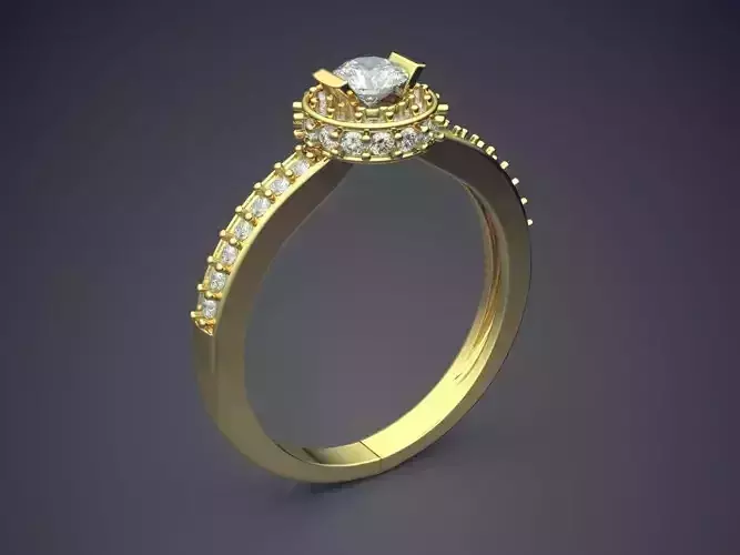 Very Luxurious Ring With Plenty Of Diamonds VJR72 1 3D print model