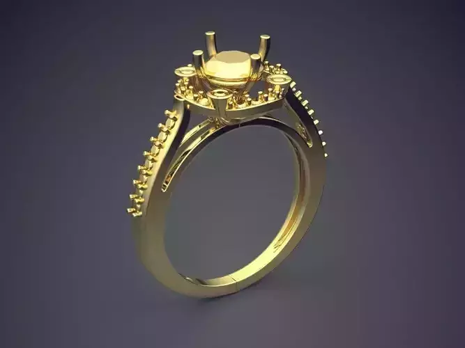 Ring With Interestingly Positioned Diamonds VJR69 