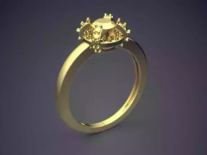 Engagement Ring VJR66-1 3D print model
