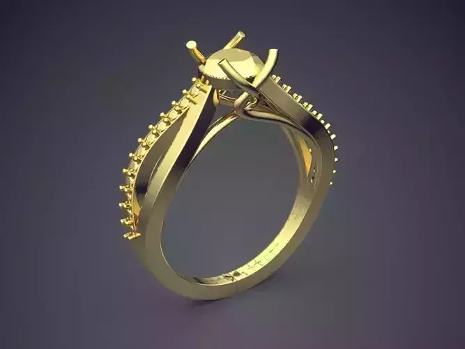 Engagement Ring VJR63-1 3D print model