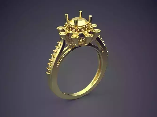 Engagement Ring VJR52-1 3D print model