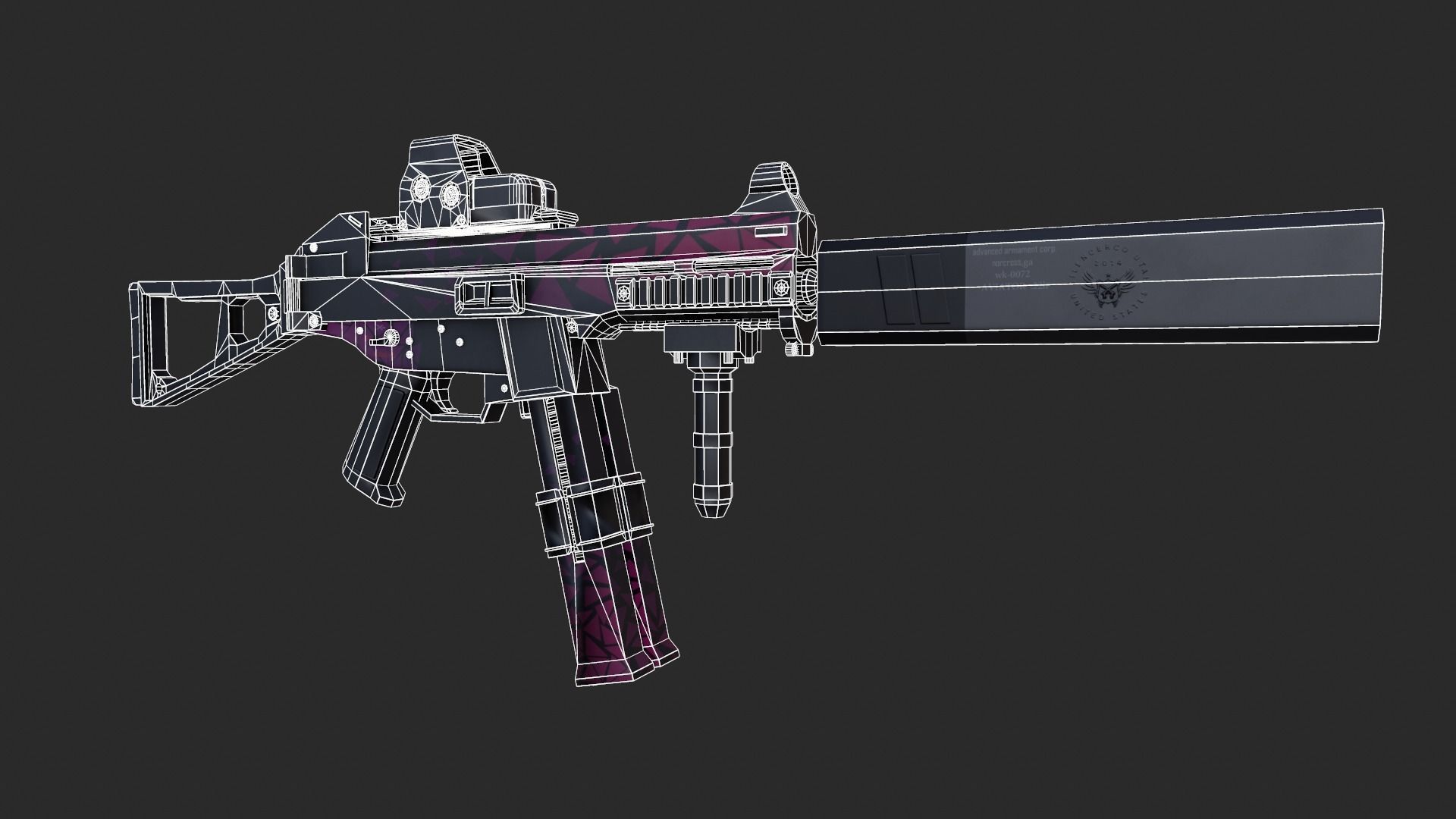 HK UMP Low-poly 3D model_8