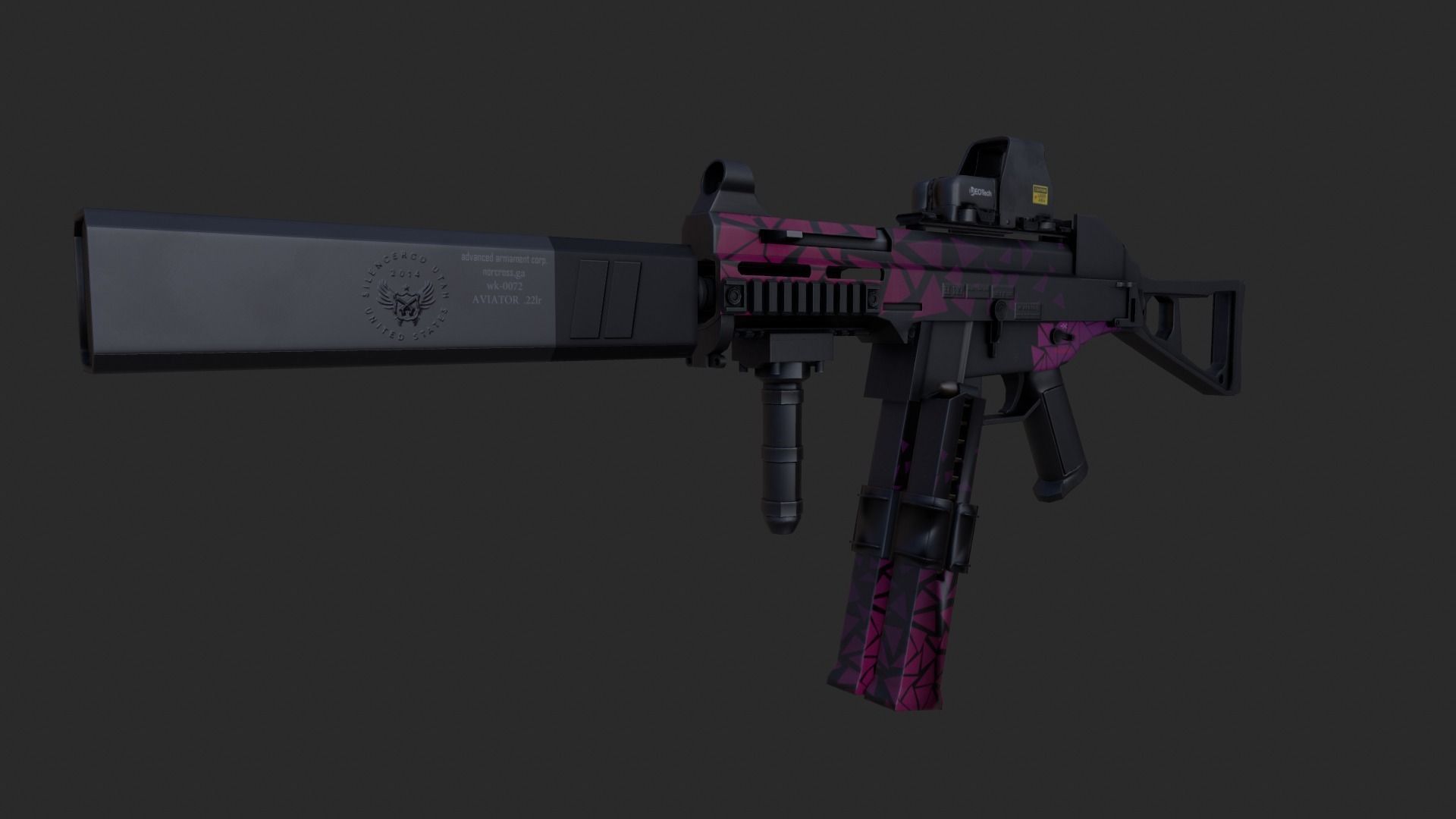 HK UMP Low-poly 3D model_0