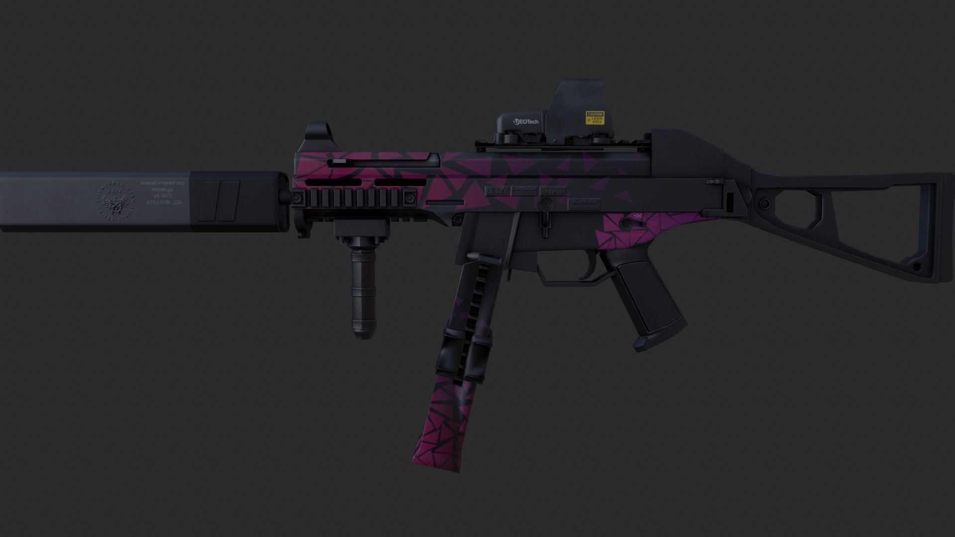 HK UMP Low-poly 3D model_1