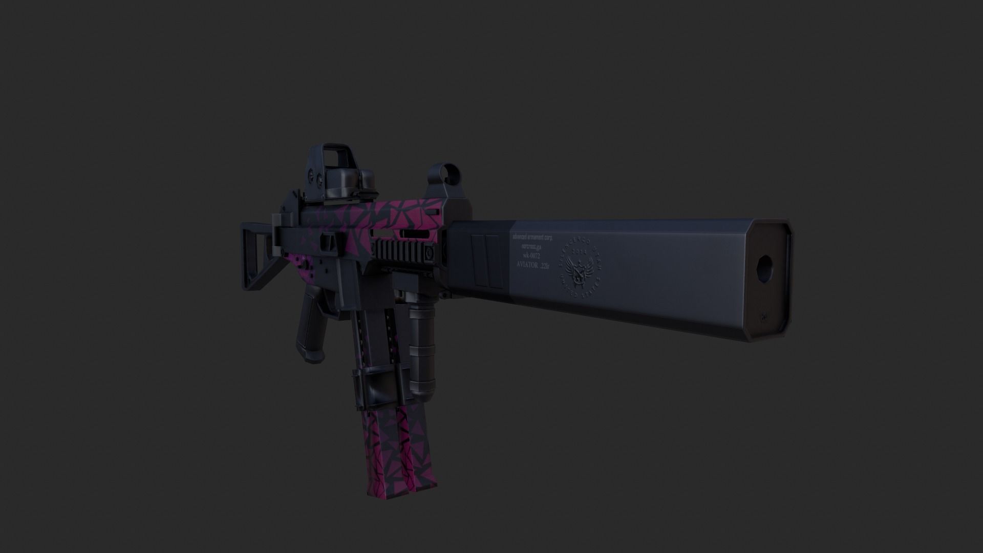 HK UMP Low-poly 3D model_4