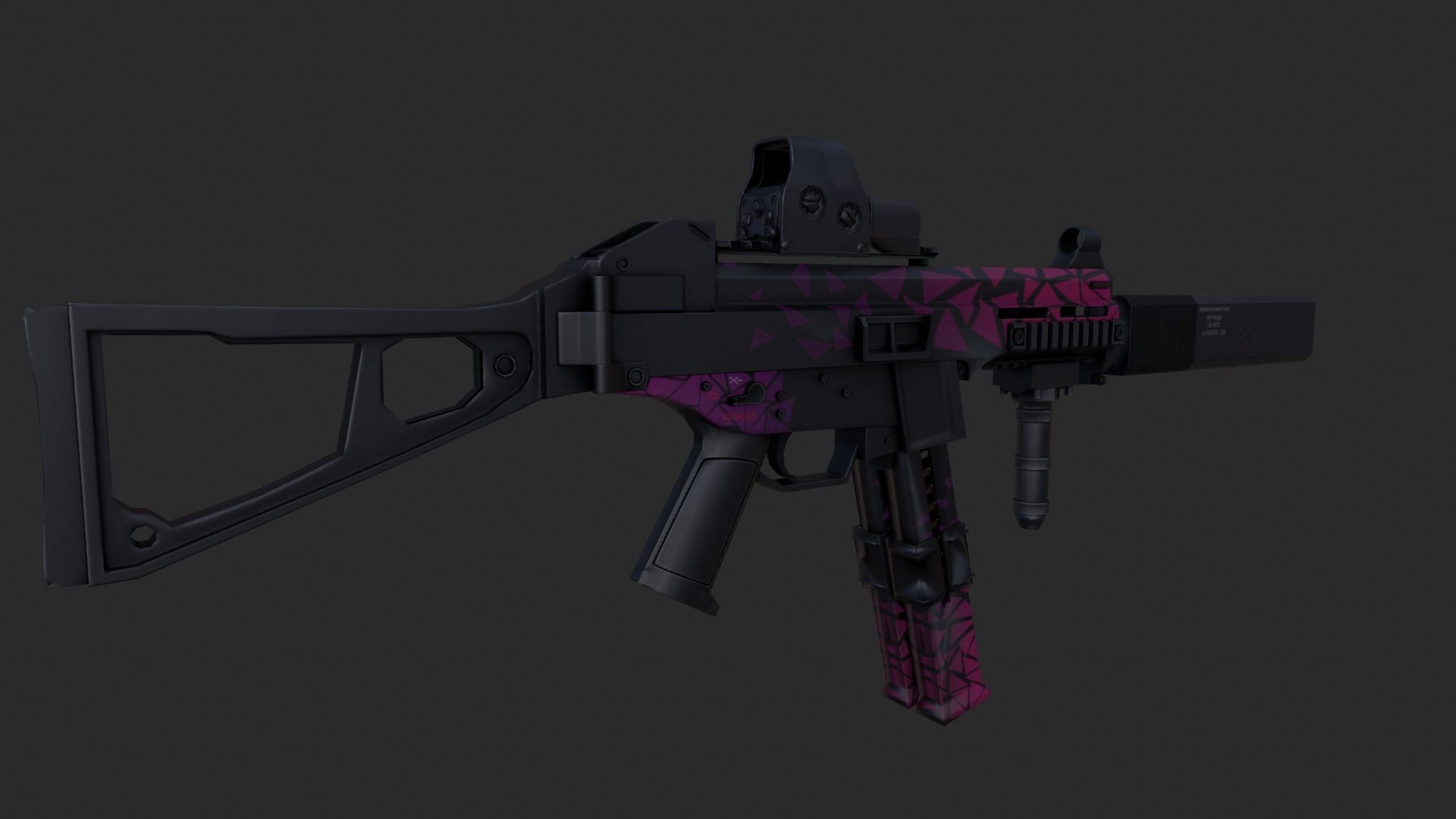 HK UMP Low-poly 3D model_3