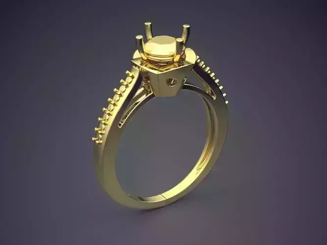 Engagement Ring VJR142 3D print model