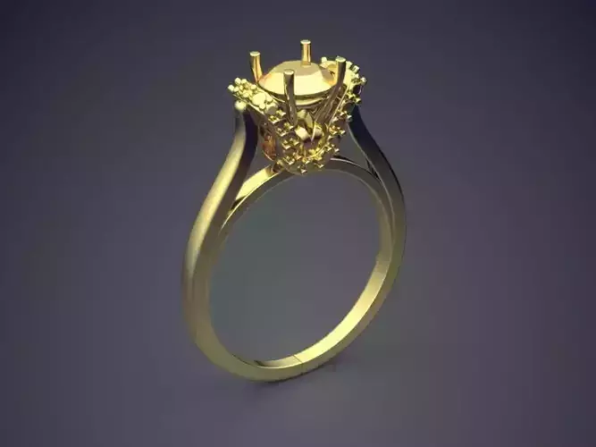Engagement Ring VJR132 3D print model