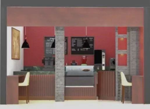CAFESHOP coffee shop interior design 3D model_0