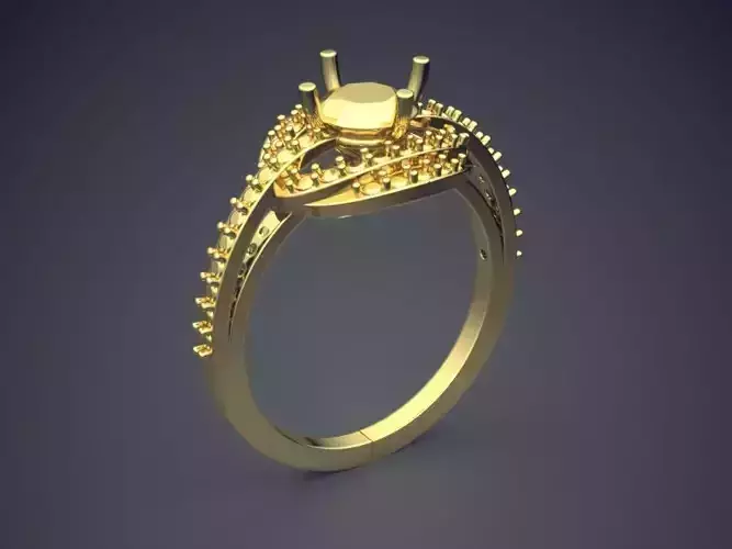 Ring With Diamonds 3D print model