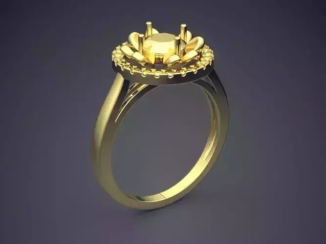 Ring engagement gold 3D print model