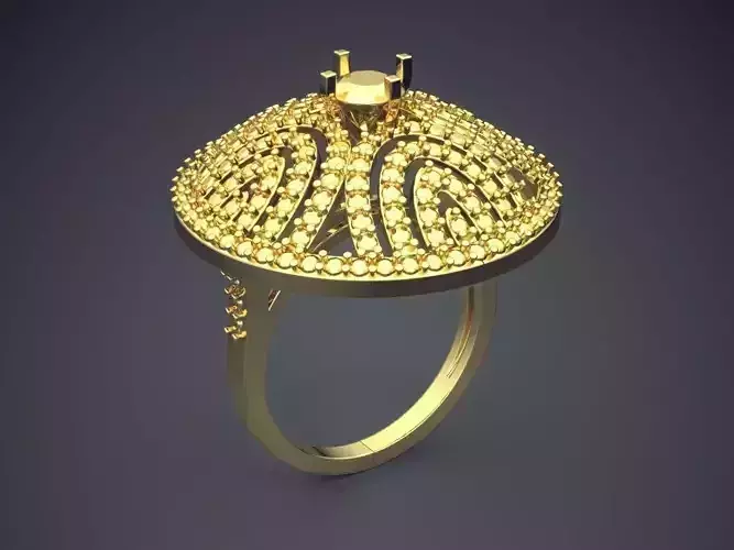 Ring silver with diamonds