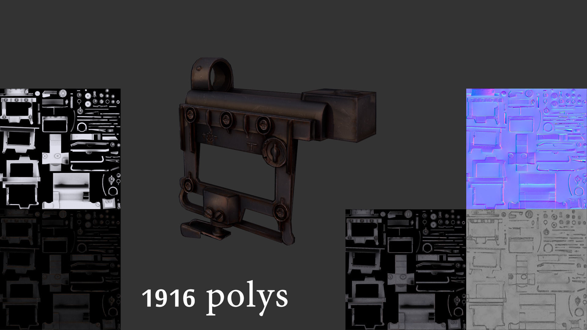 AK-74 rifle Low-poly 3D model_11