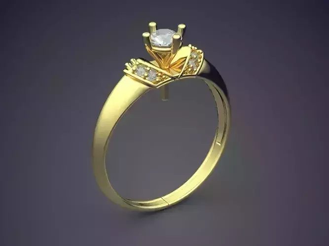 Ring With Diamonds R-2985 3D print model