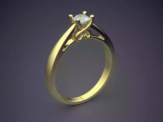 Engagement Ring R-2951 3D print model