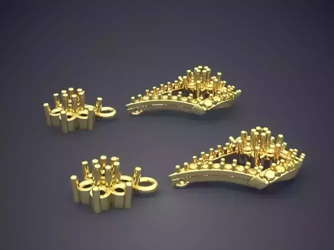 Earrings With Hanging Ornaments PS 692 2