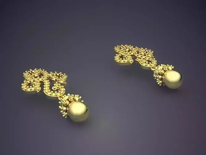 Hanging Earrings With Ornaments PE24