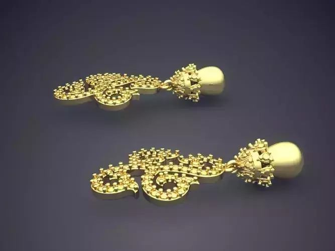 Hanging Earrings With Ornaments PE24