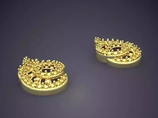 Earrings With Tiny Diamonds PE 31 2