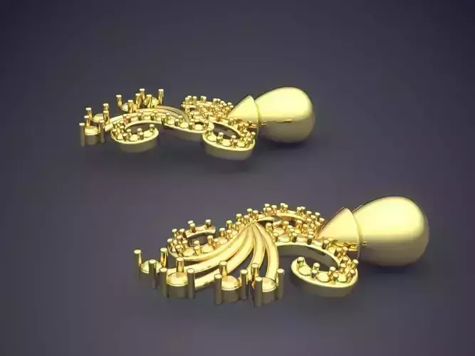 Earrings With Very Detailed Ornaments P14 2