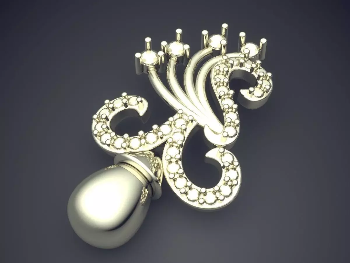 Pendant P14 3D print model_1