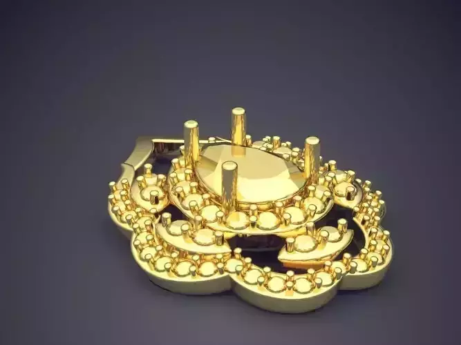 Pendant With Diamonds P11 3D print model