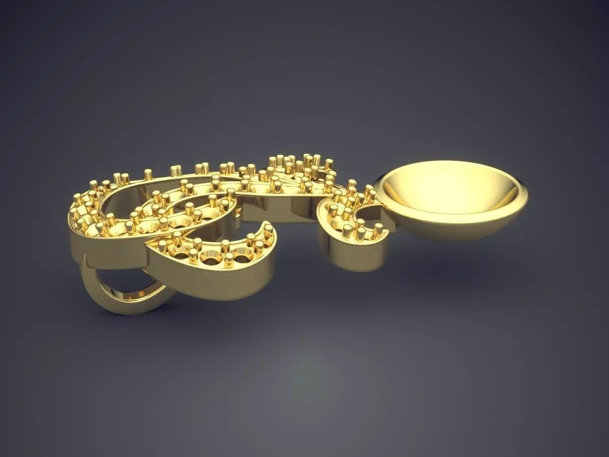 Pendant P01 3D print model_3