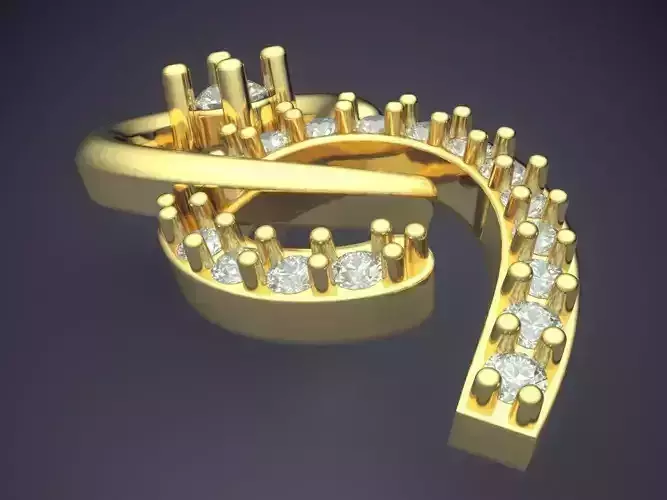 Pendant With Diamonds P-1863 3D print model