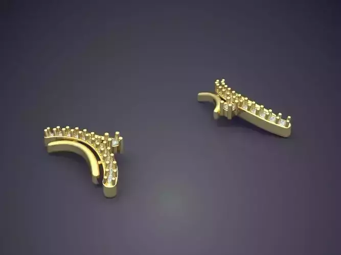 Arc Shaped Earrings P 1861 2