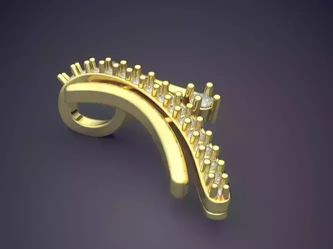 Pendant With Diamonds P-1861 3D print model