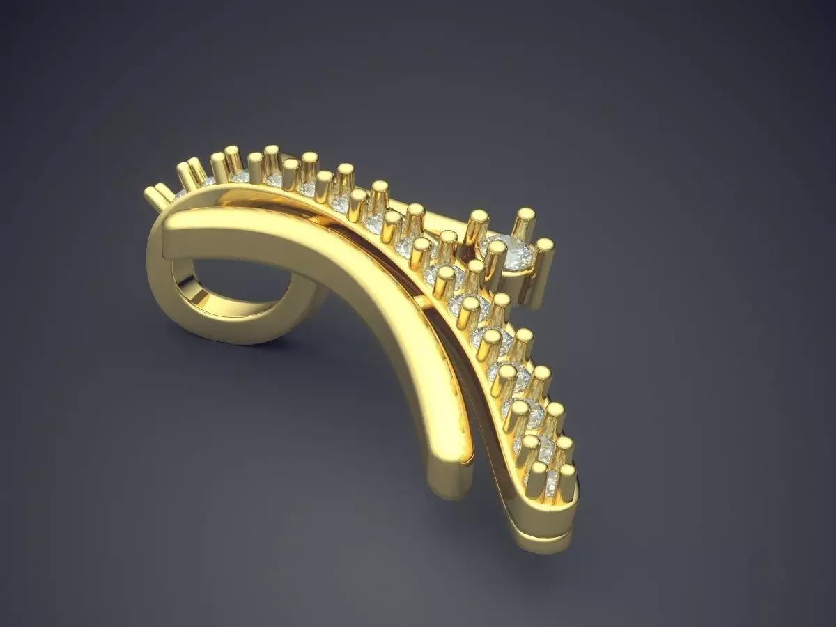 Pendant With Diamonds P-1861 3D print model_0