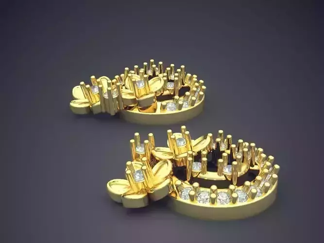 Earrings With Two Spheres P 1837 2