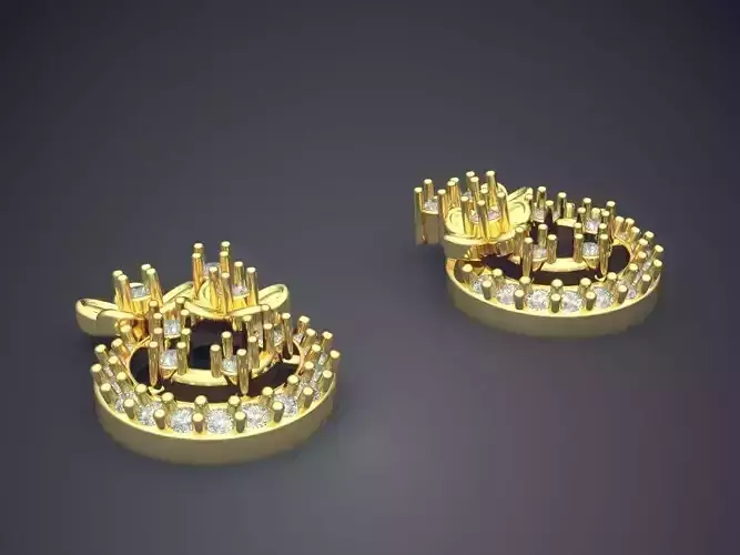 Earrings With Two Spheres P 1837 2